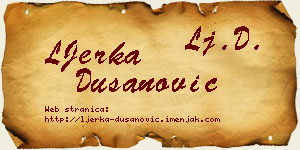 LJerka Dušanović vizit kartica